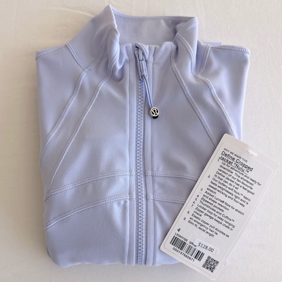 ❌ Sold NWT Lululemon Define Cropped Jacket *Nulu Serene Blue Size 4 - Picture 15 of 16